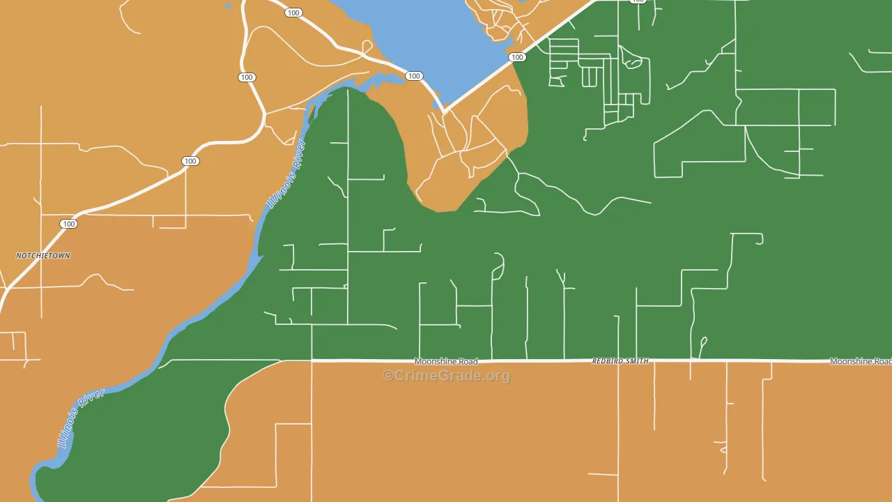 Redbird Smith, OK Map of Murder Rates