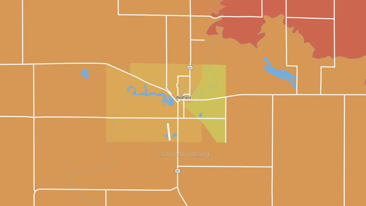 Redfield, SD Map of Murder Rates