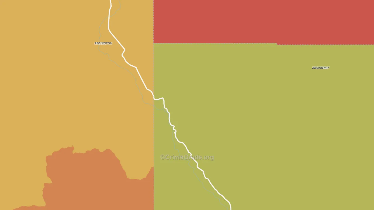 Redington, AZ Map of Murder Rates