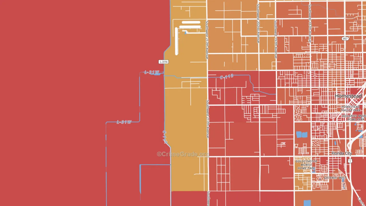 Redland, FL Map of Murder Rates