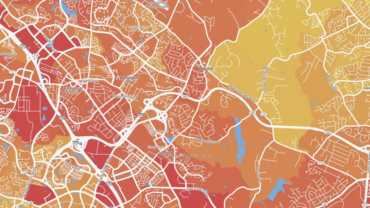 Redland, MD Map of Murder Rates