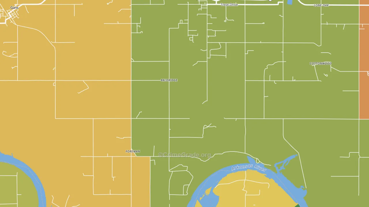 Redland, OK Map of Murder Rates