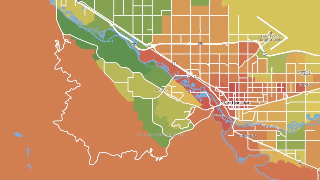 Redlands, CO Map of Murder Rates