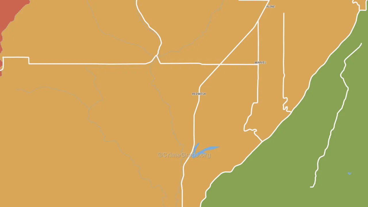 Redmesa, CO Map of Murder Rates