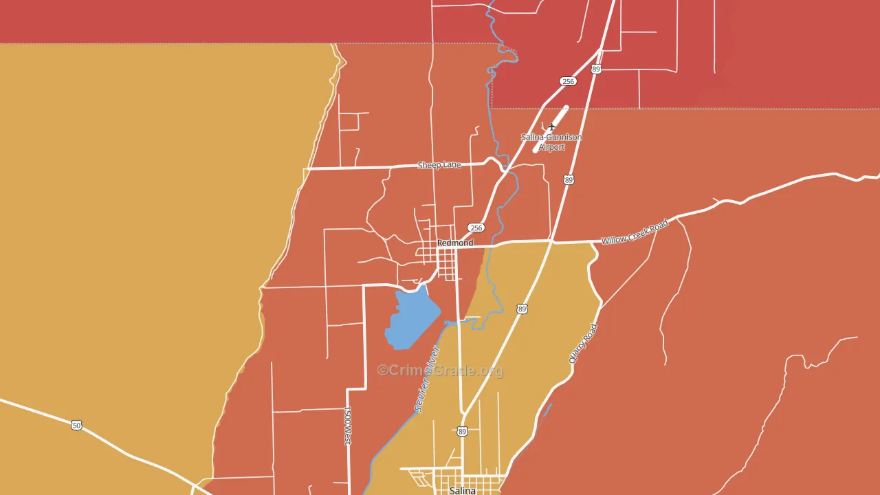 Redmond, UT Map of Murder Rates