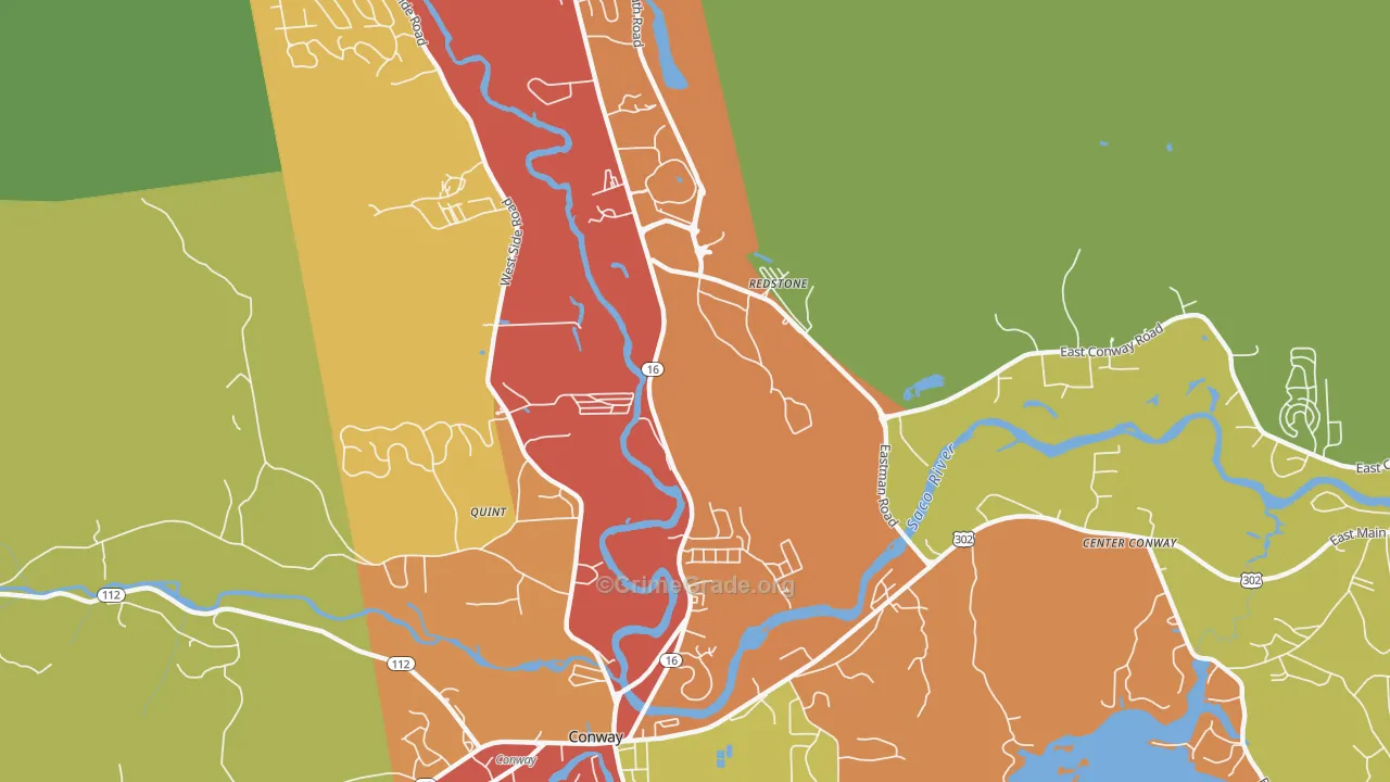 Redstone, NH Map of Murder Rates