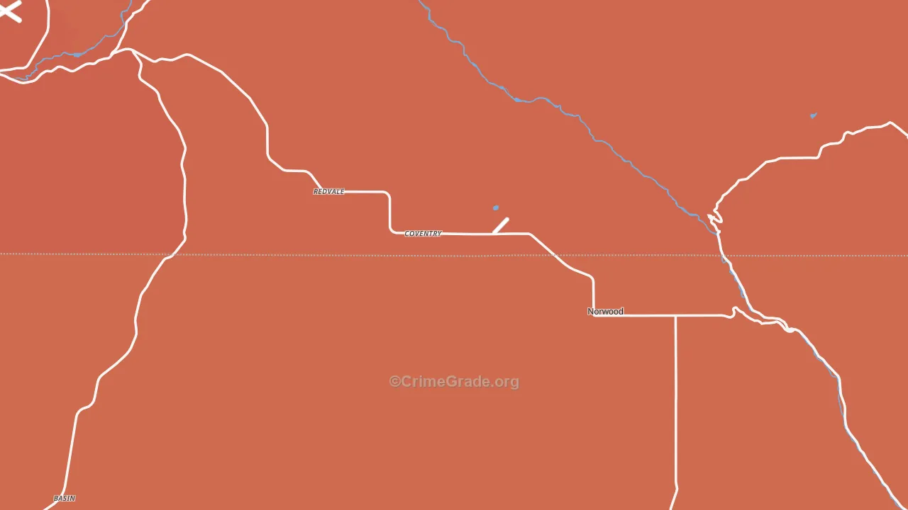 Redvale, CO Map of Murder Rates