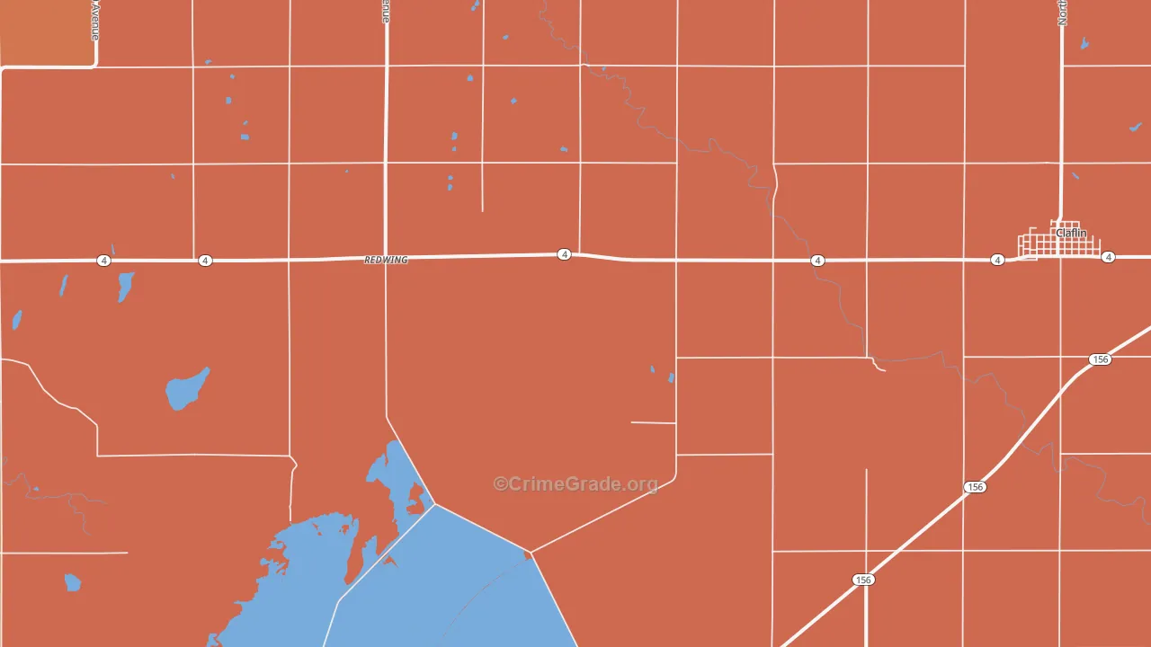 Redwing, KS Map of Murder Rates