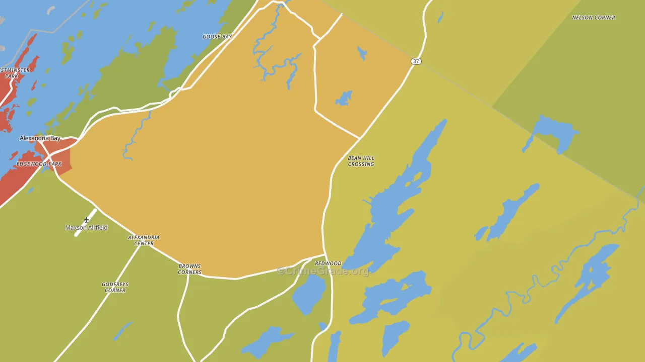 Redwood, NY Map of Murder Rates