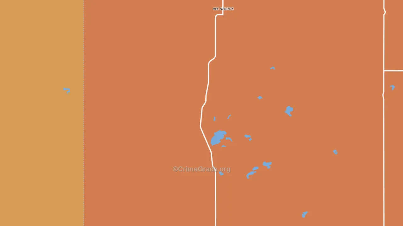 Ree Heights, SD Map of Murder Rates