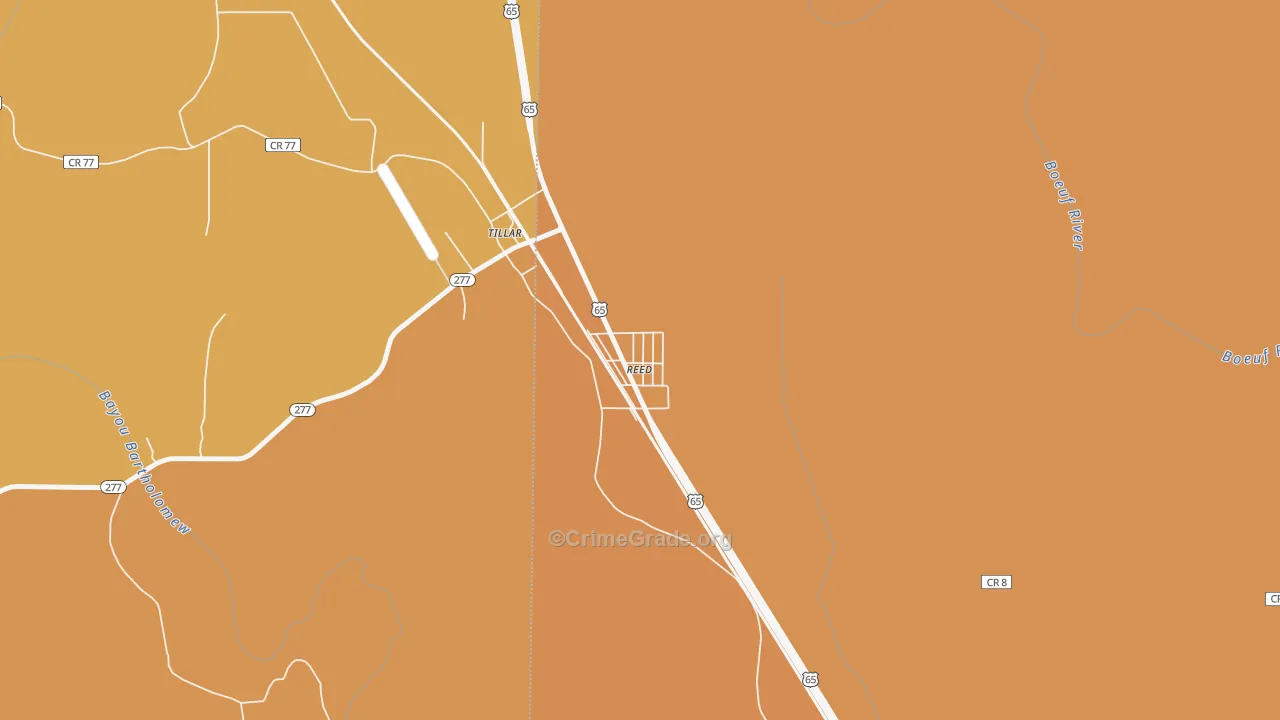 Reed, AR Map of Murder Rates