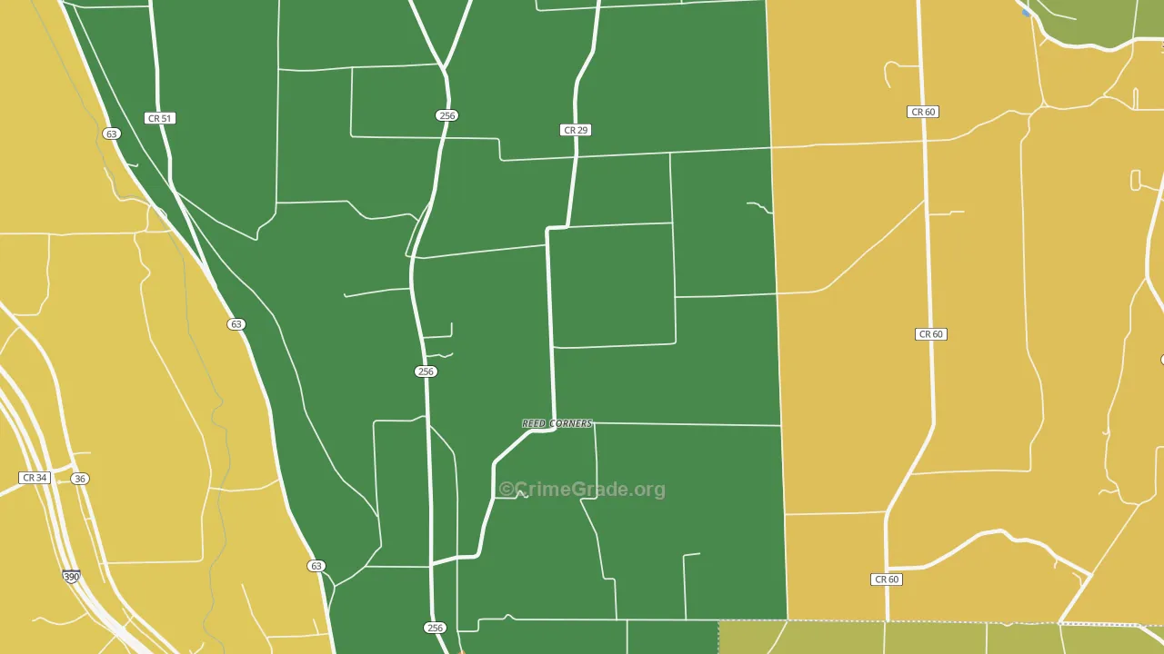 Reed Corners, NY Map of Murder Rates