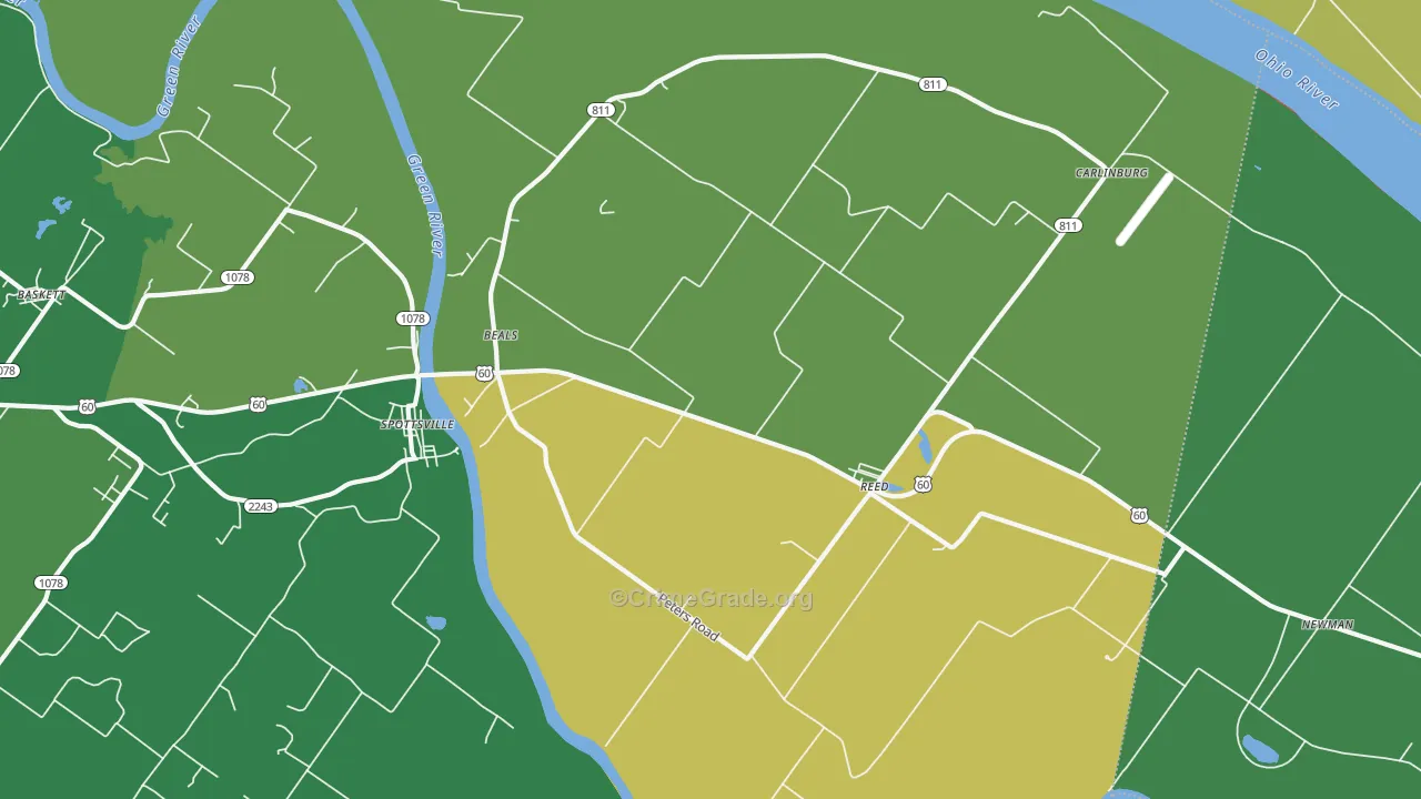 Reed, KY Map of Murder Rates