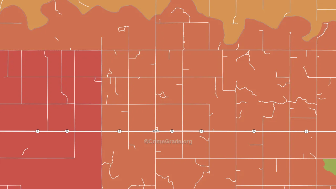 Reed, OK Map of Murder Rates