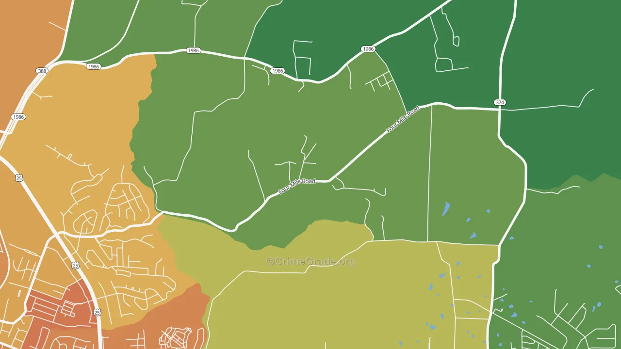 Reeds Crossing, KY Map of Murder Rates