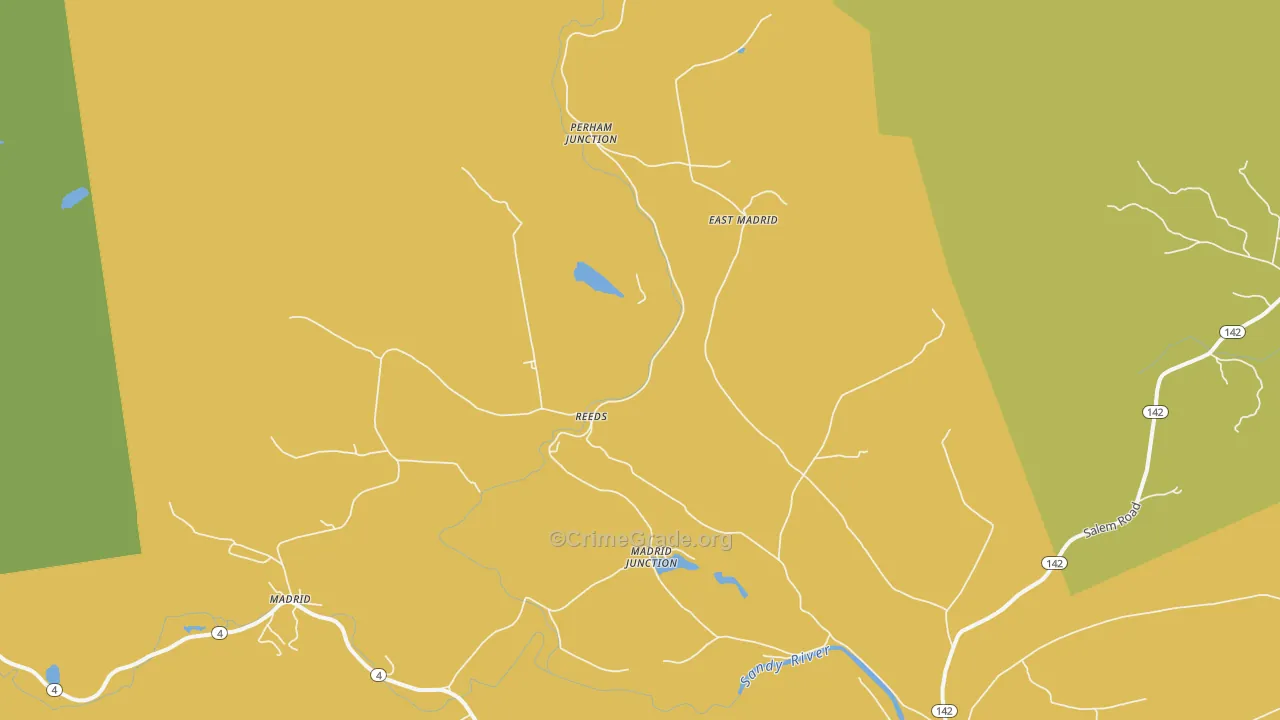 Reeds, ME Map of Murder Rates