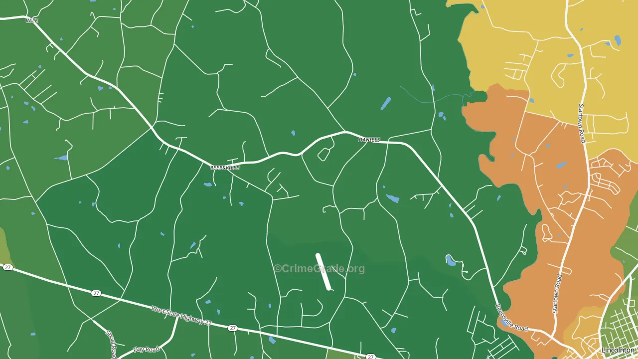 Reepsville, NC Map of Murder Rates