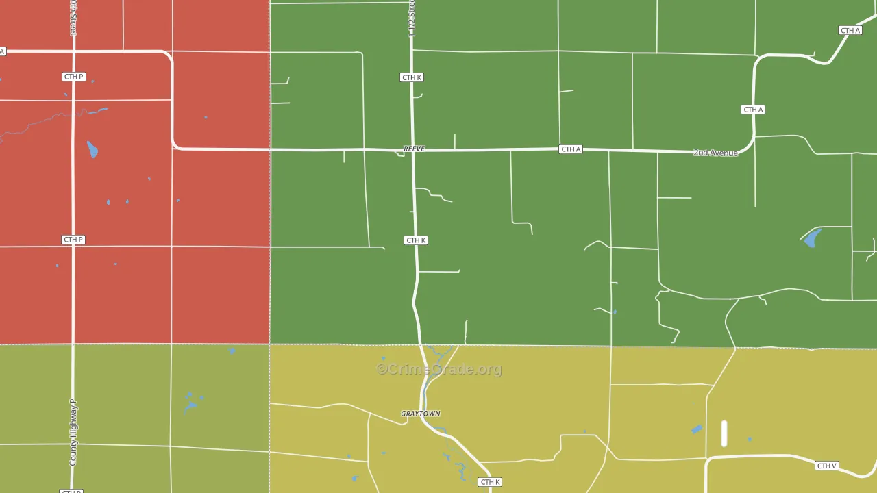 Reeve, WI Map of Murder Rates