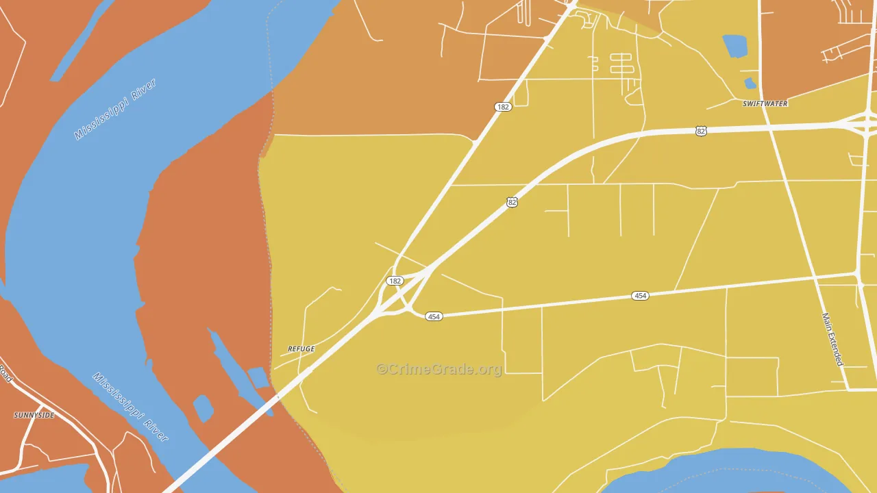 Refuge, MS Map of Murder Rates