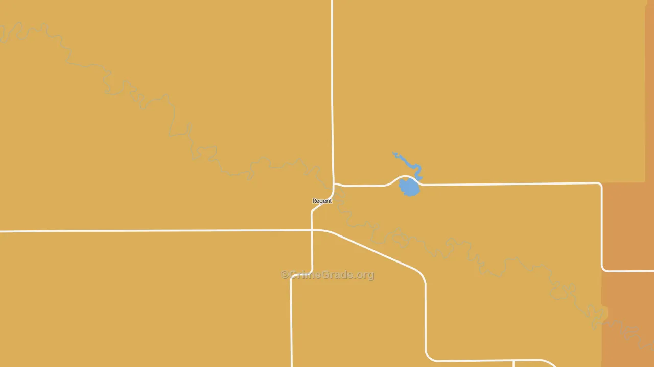 Regent, ND Map of Murder Rates