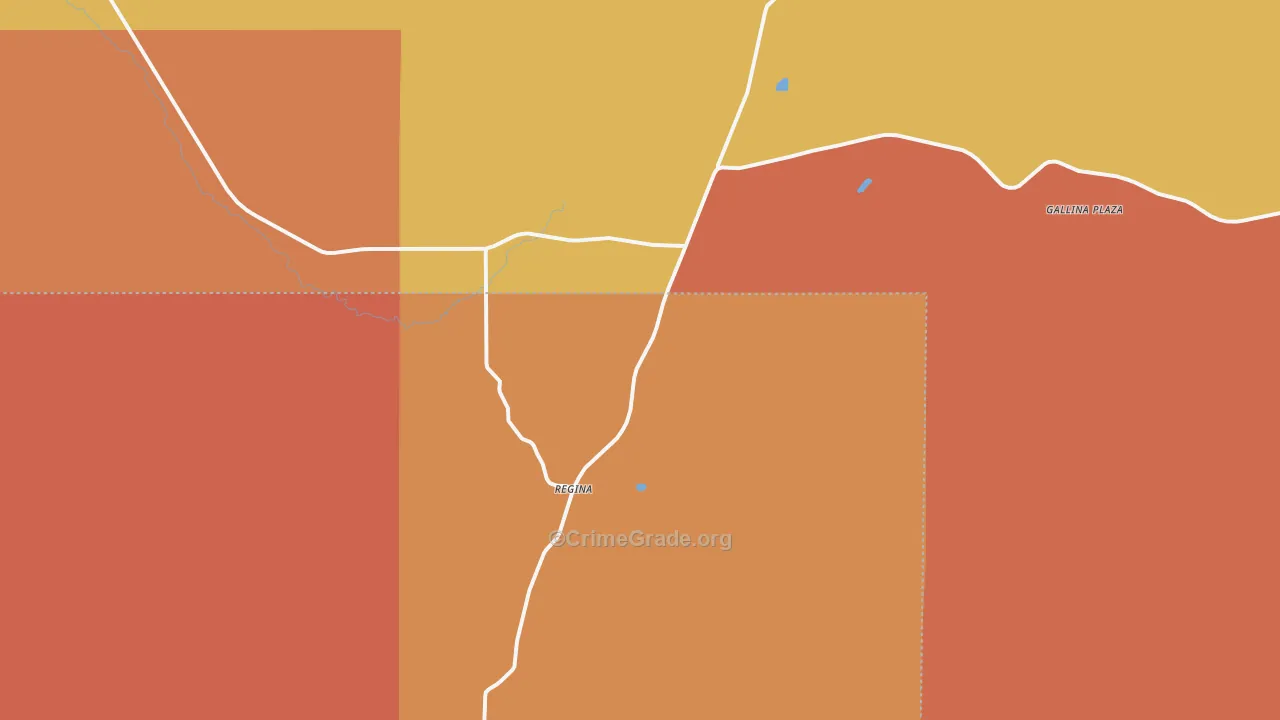 Regina, NM Map of Murder Rates