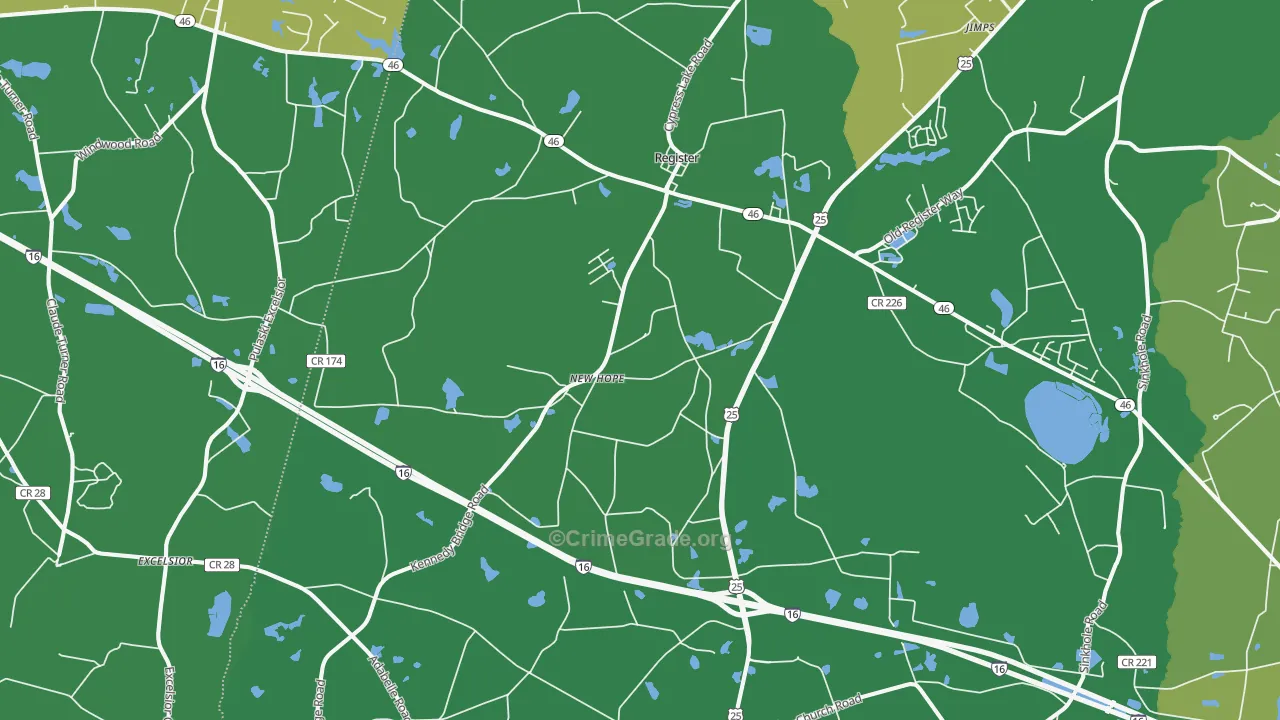 Register, GA Map of Murder Rates