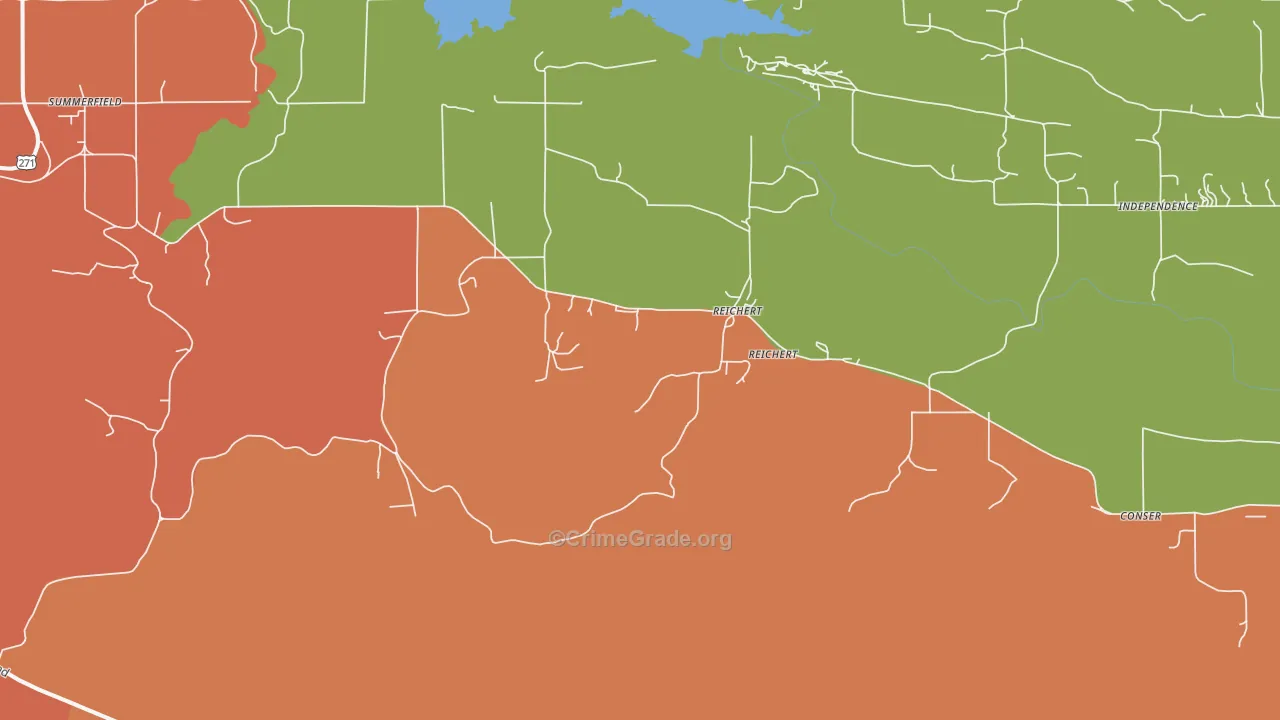 Reichert, OK Map of Murder Rates