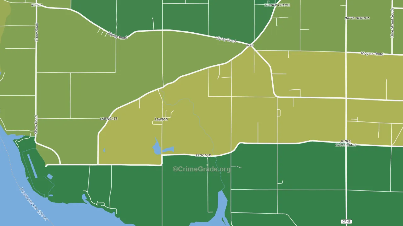 Reid, AL Map of Murder Rates