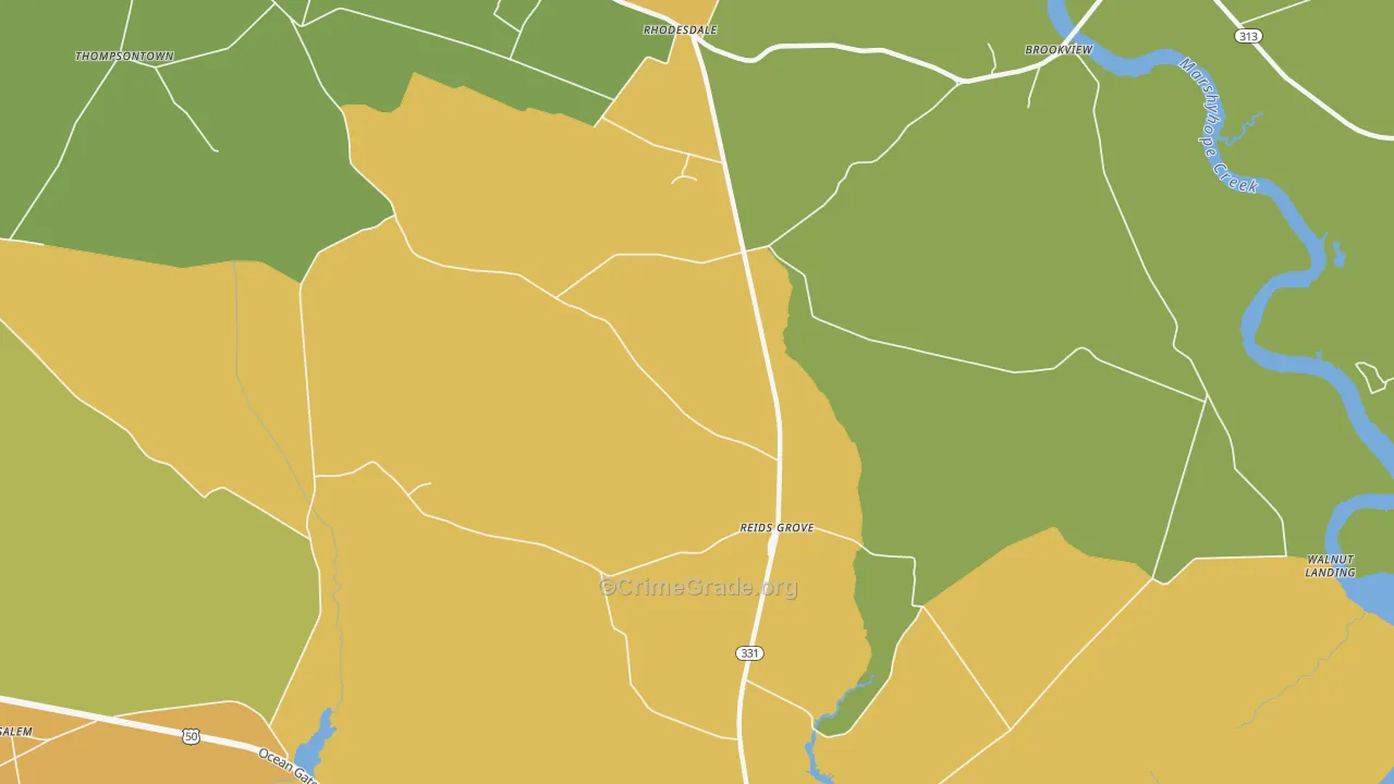 Reids Grove, MD Map of Murder Rates