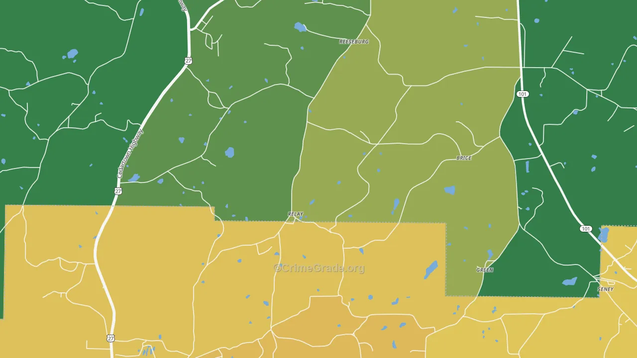 Relay, GA Map of Murder Rates
