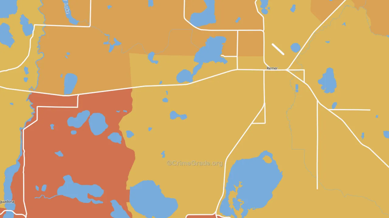 Remer, MN Map of Murder Rates