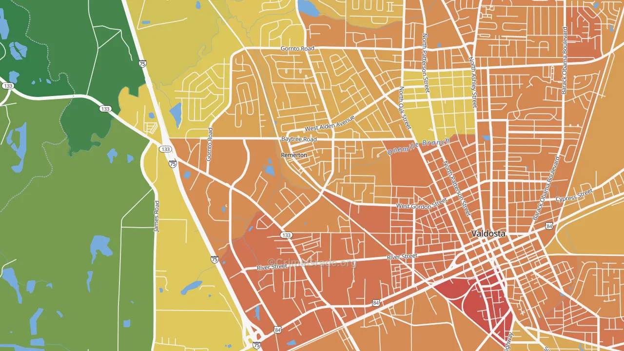 Remerton, GA Map of Murder Rates