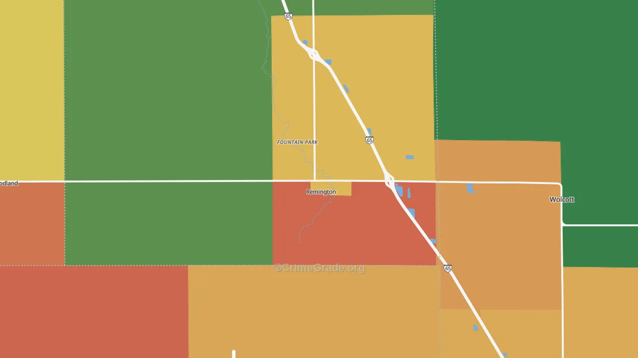 Remington, IN Map of Murder Rates