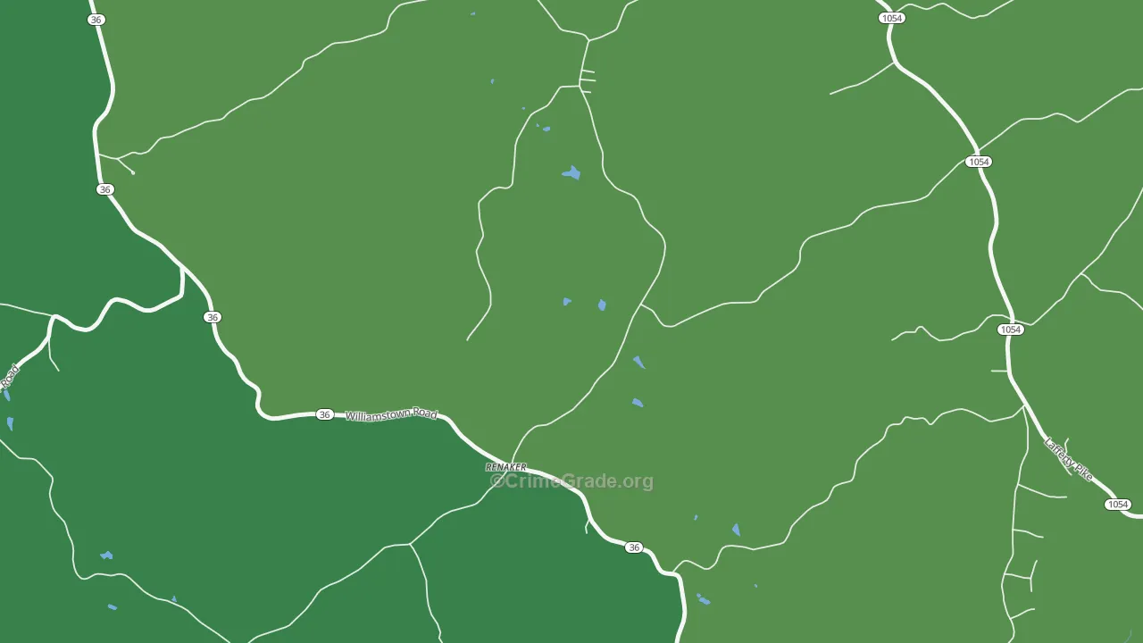 Renaker, KY Map of Murder Rates