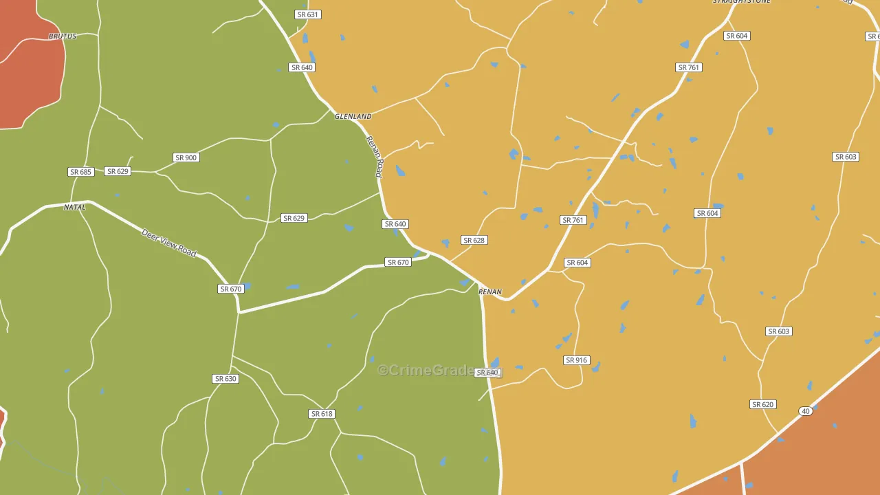 Renan, VA Map of Murder Rates