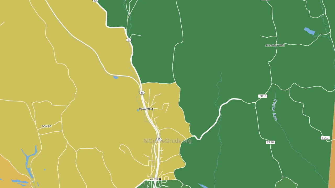 Rendville, OH Map of Murder Rates