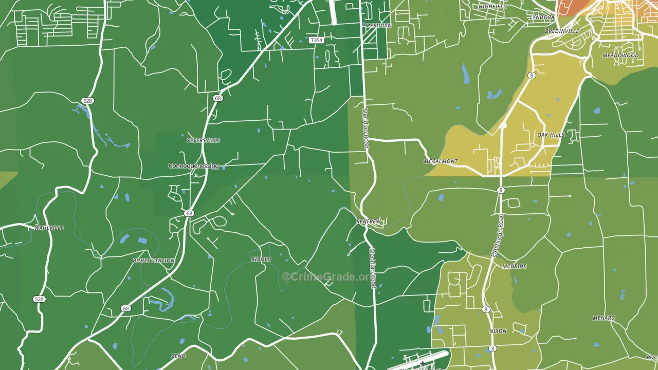 Renfrew, PA Map of Murder Rates