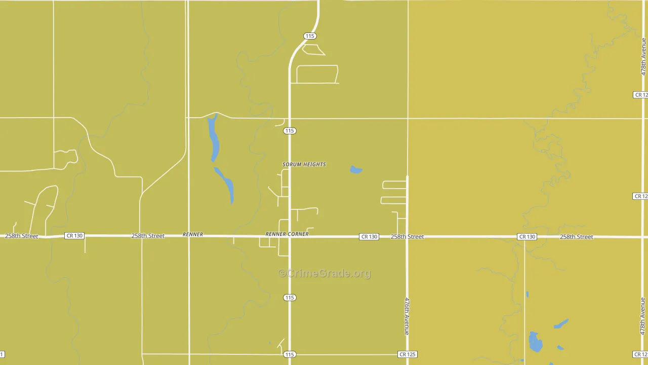 Renner Corner, SD Map of Murder Rates