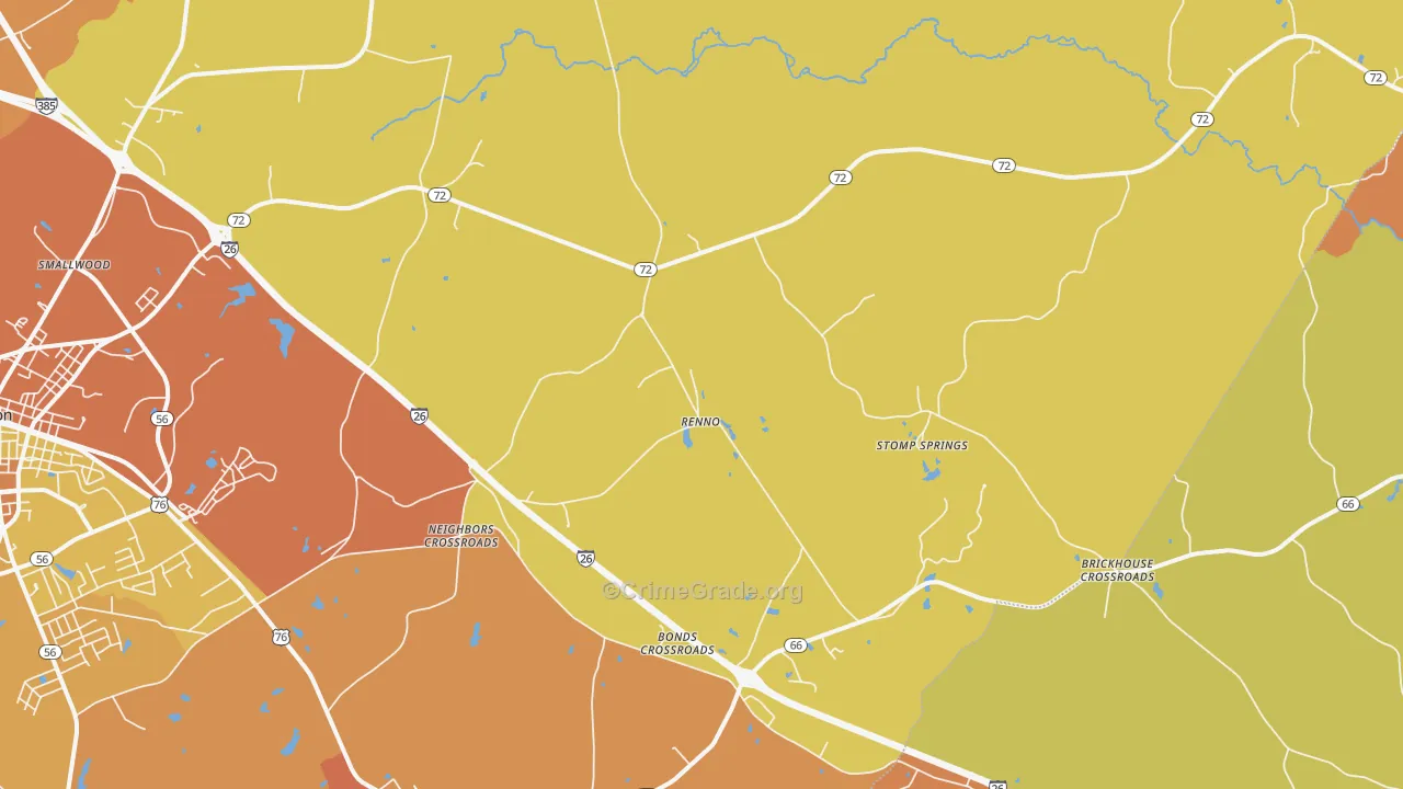 Renno, SC Map of Murder Rates