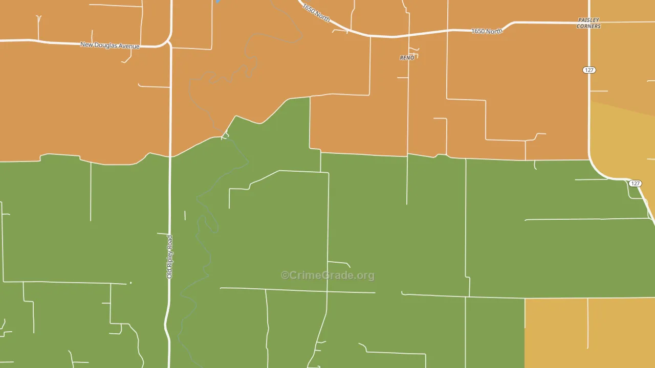 Reno, IL Map of Murder Rates