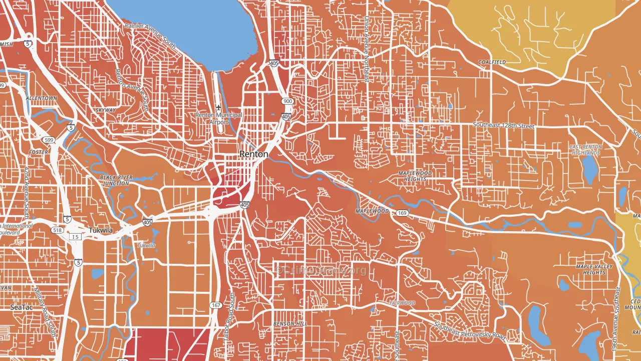 Renton, WA Map of Murder Rates