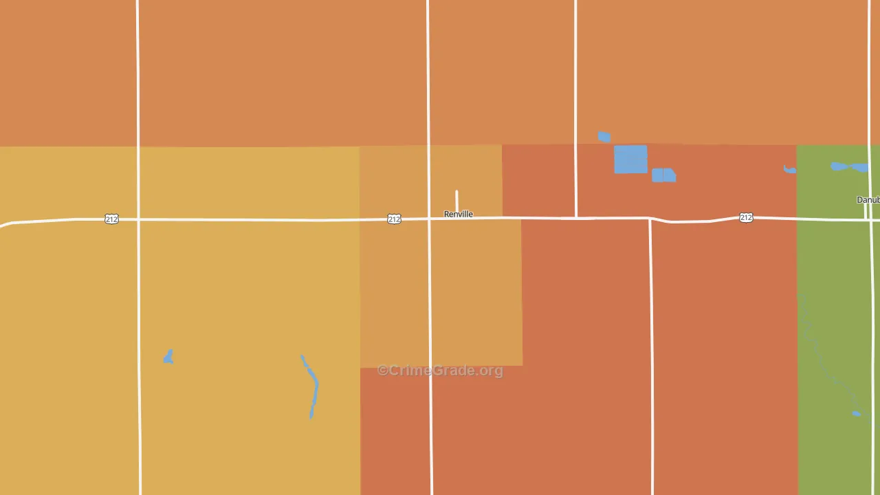 Renville, MN Map of Murder Rates