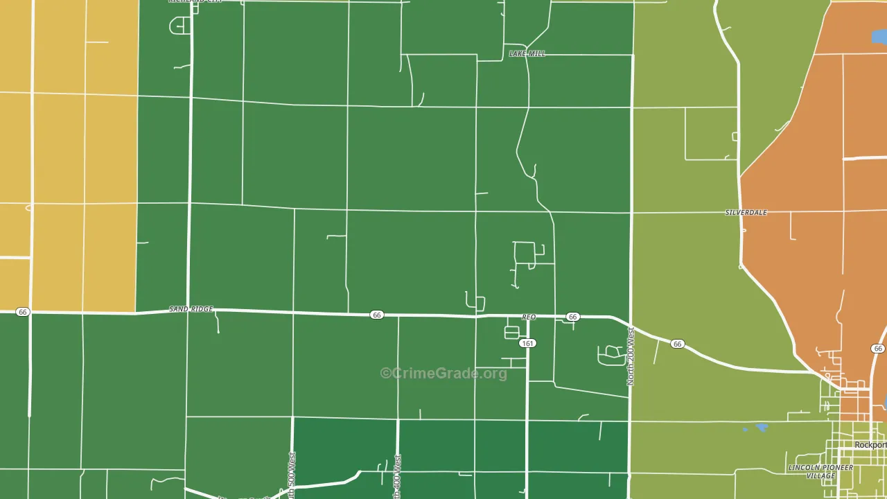 Reo, IN Map of Murder Rates
