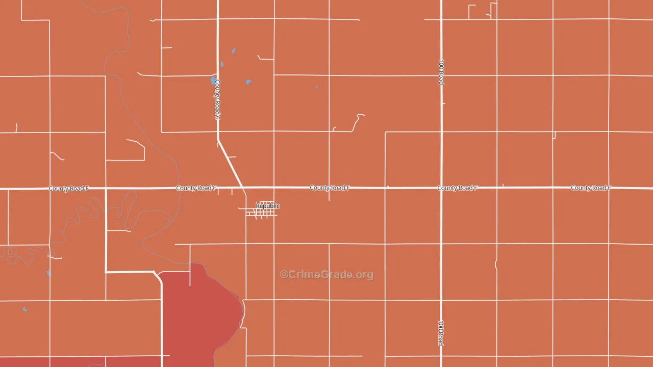 Republic, KS Map of Murder Rates