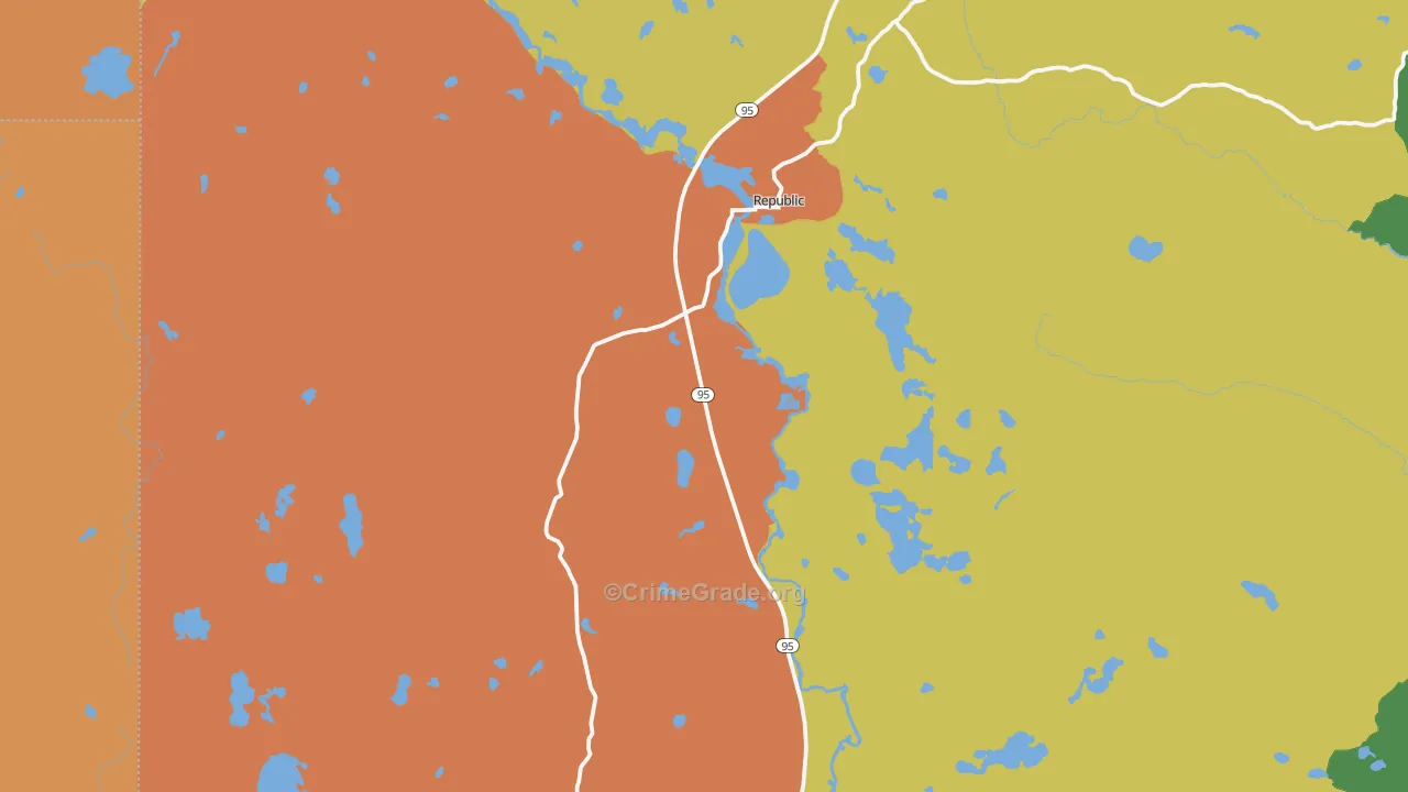 Republic, MI Map of Murder Rates
