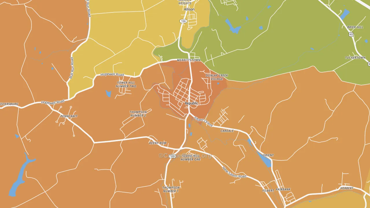 Republic, PA Map of Murder Rates