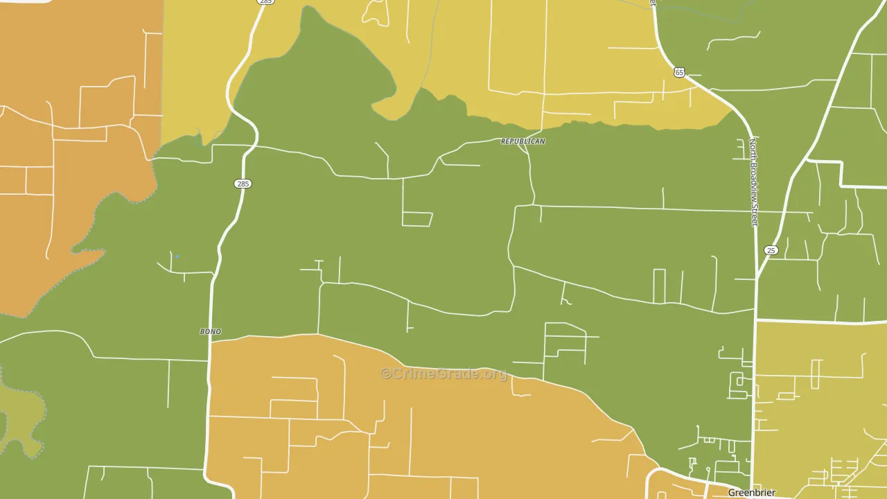 Republican, AR Map of Murder Rates