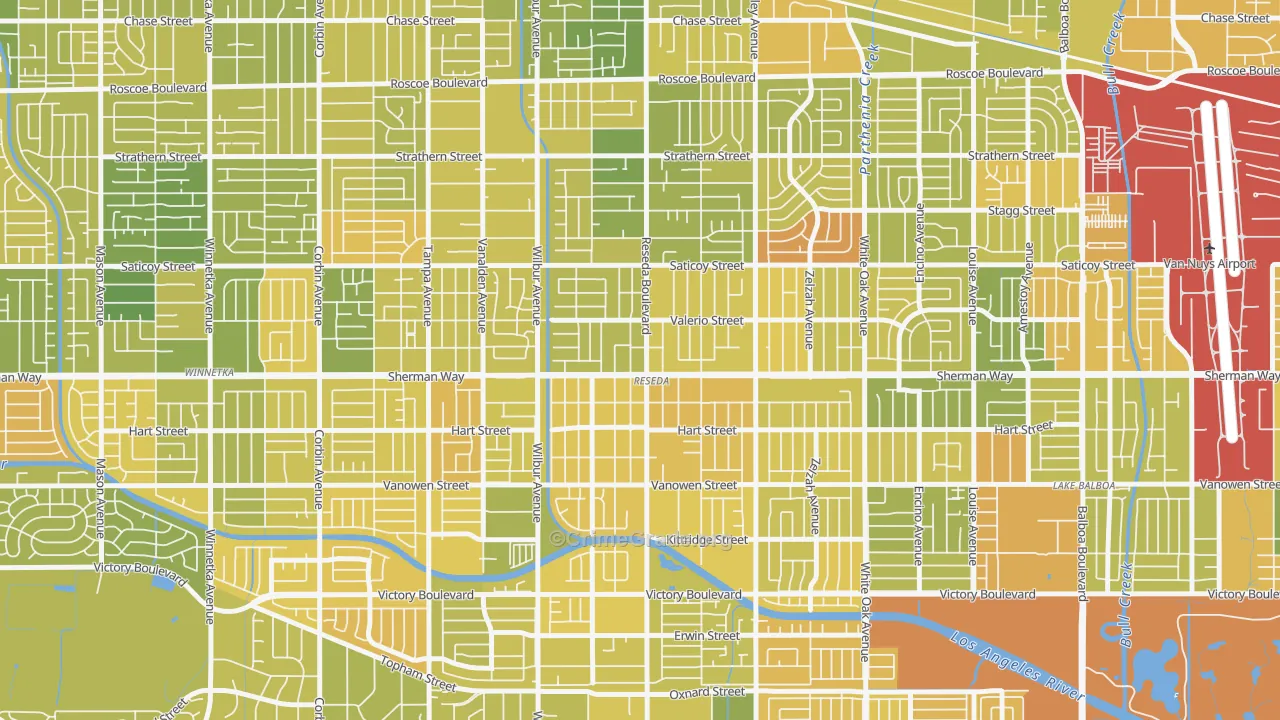 Reseda, CA Map of Murder Rates