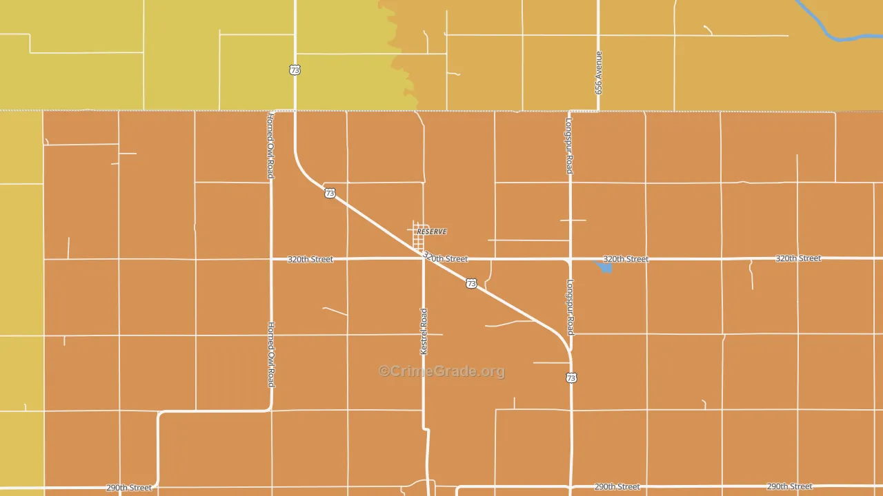 Reserve, KS Map of Murder Rates