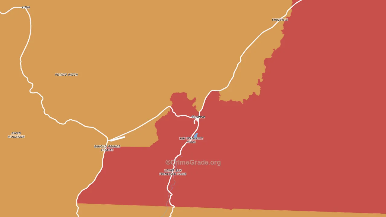 Reserve, NM Map of Murder Rates